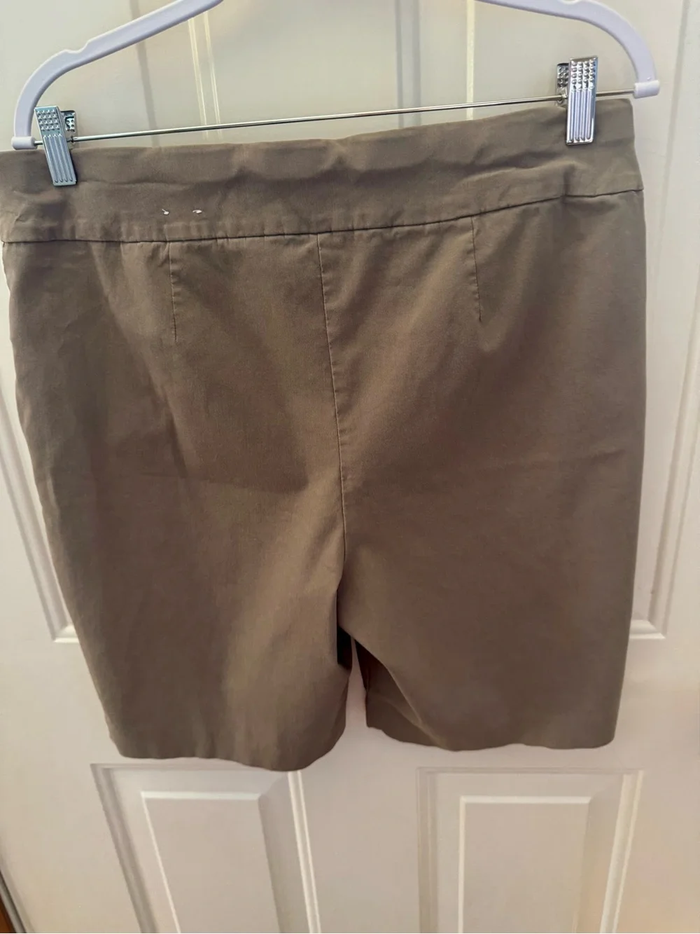 Chico's Olive-Tan Pull-On Bermuda Shorts - Picture 2 of 4